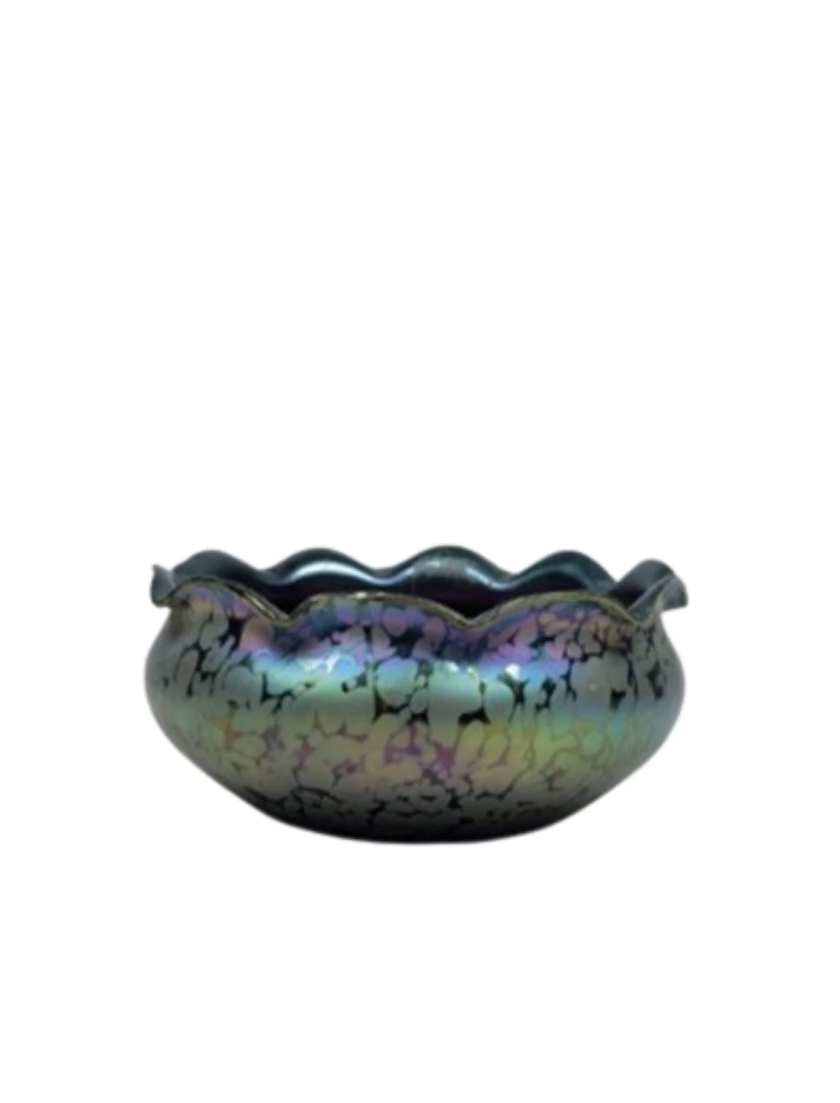 وعاء على شكل صدفة قزحي الألوان بوهيمي