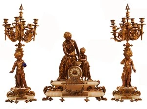 مجموعة ذهنية من البرونز المذهب