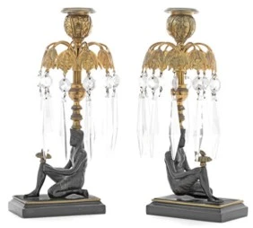 زوج من شمعدانات ريجنسي