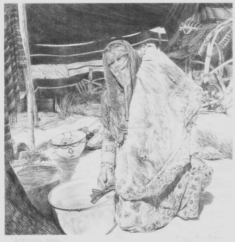 مجموعة من 3 مطبوعات حجرية مرقمة