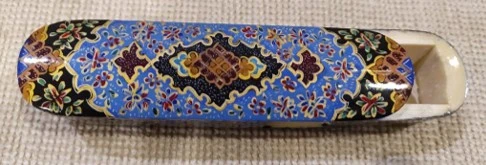 صندوق عظام الجمل الإيرانية المرسومة يدويًا