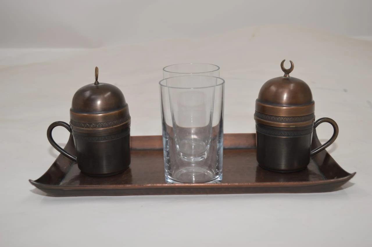 طقم قهوة نحاسي من دويت براون باتينا