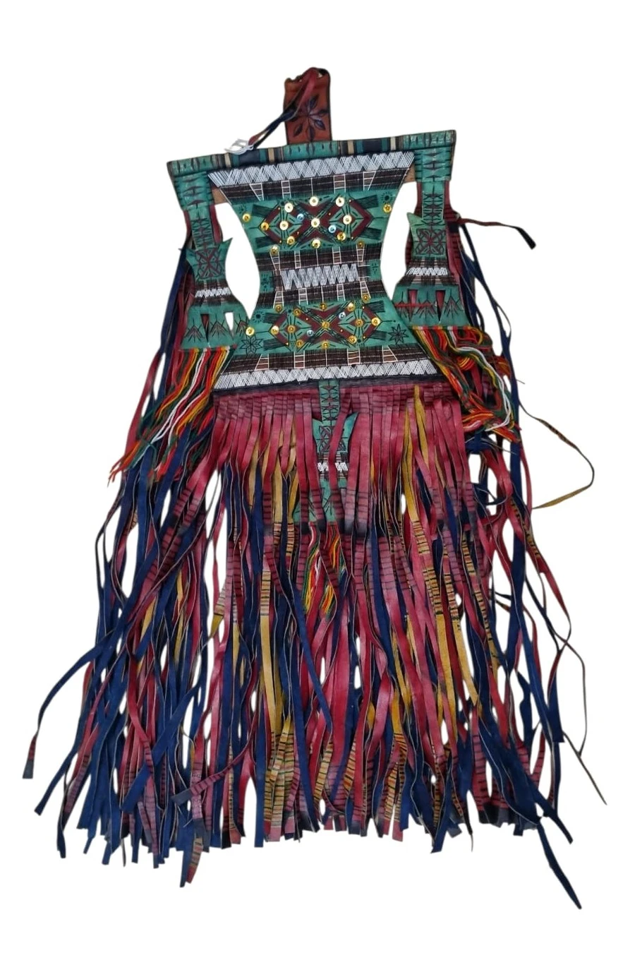 شرابة جلدية متعددة الألوان معلقة