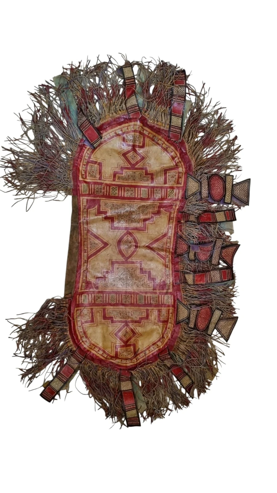 حقيبة جلدية متعددة الألوان