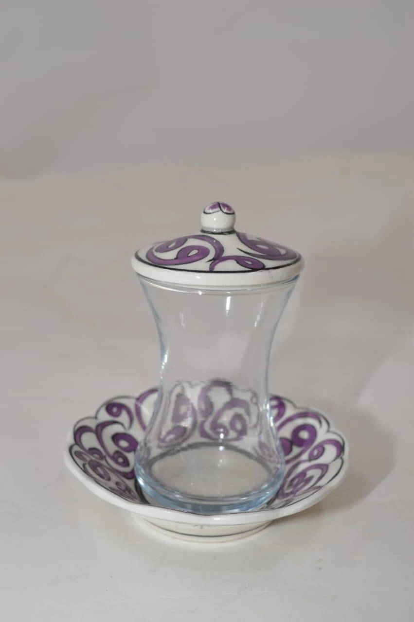 كوب شاي زجاجي