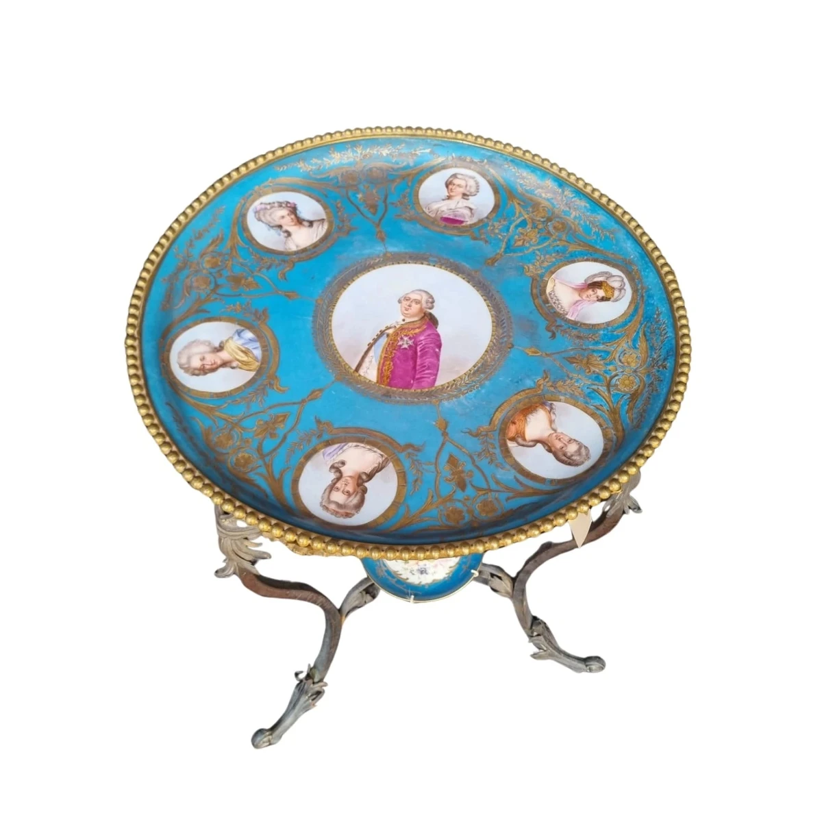 Louis XVI Style Porcelain and Gilt Bronze Table