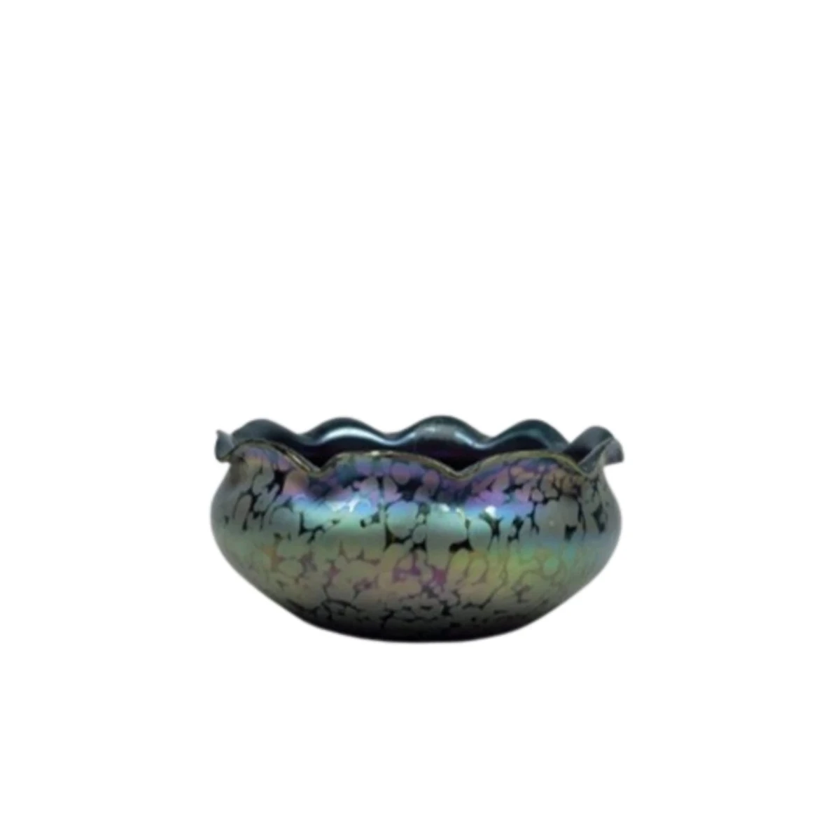 Bohemian Iridescent Shell-Shaped Bowl