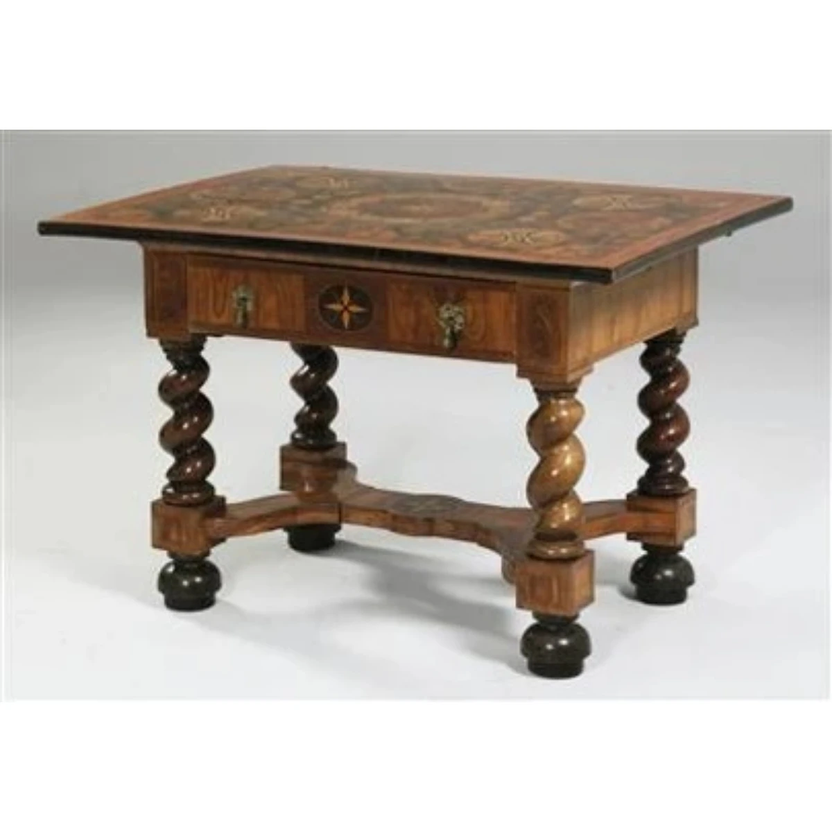 Rectangular table in the Dutch baroque style undertows