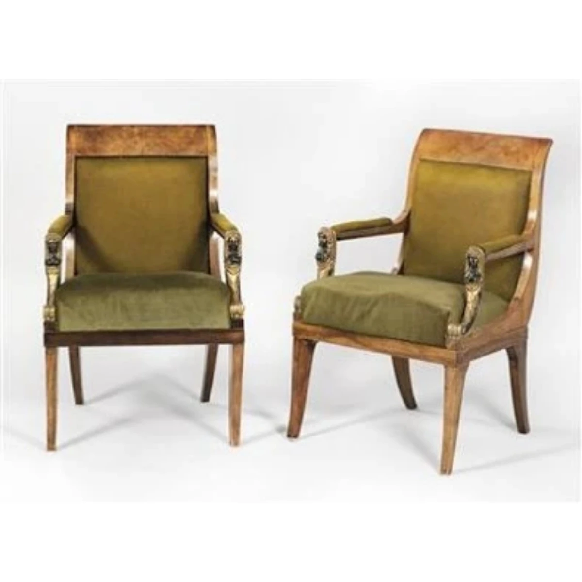 Pair of Neo-Classical revival armchairs