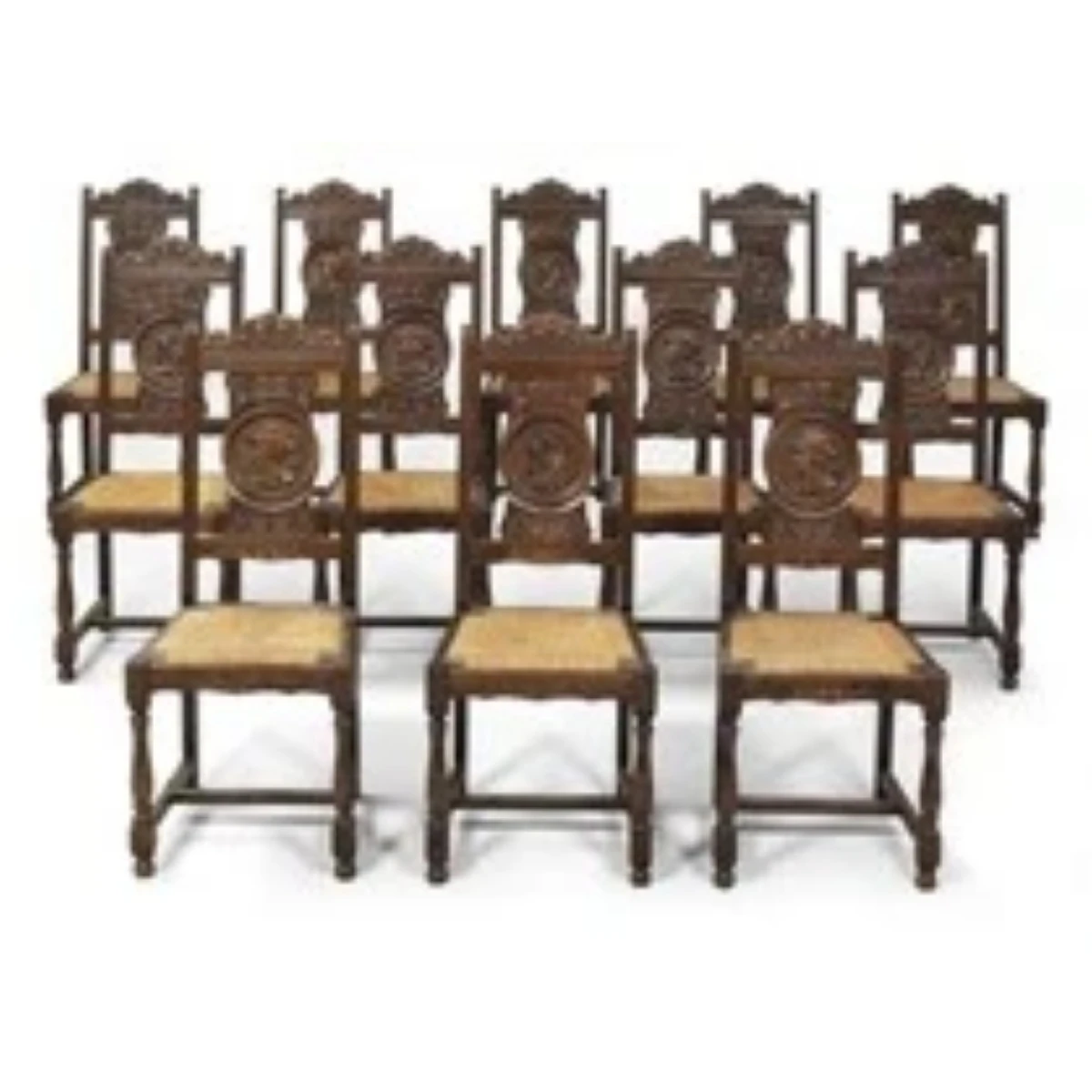 Set of 8 Country Dining Chairs