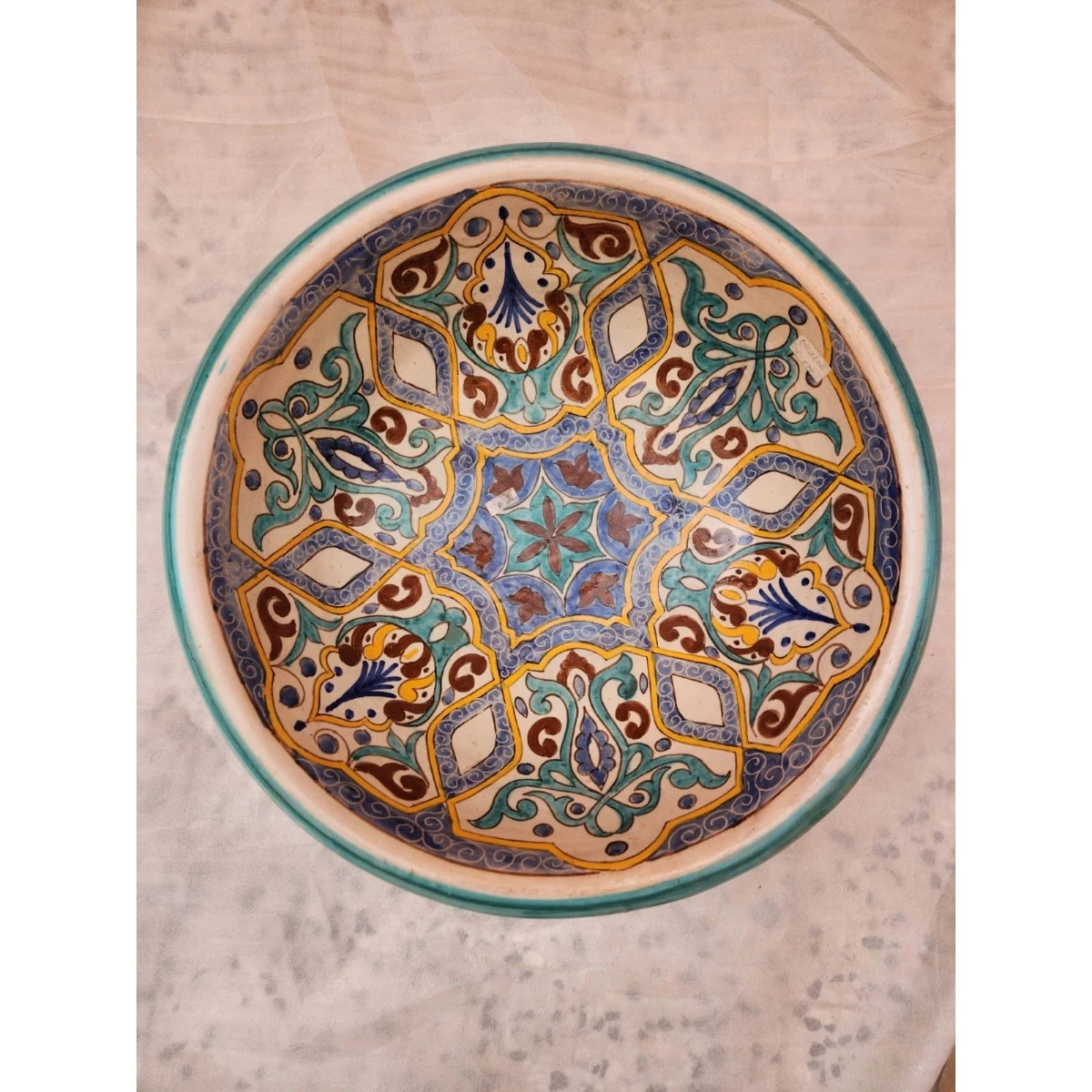 Large Polychrome ceramic plate