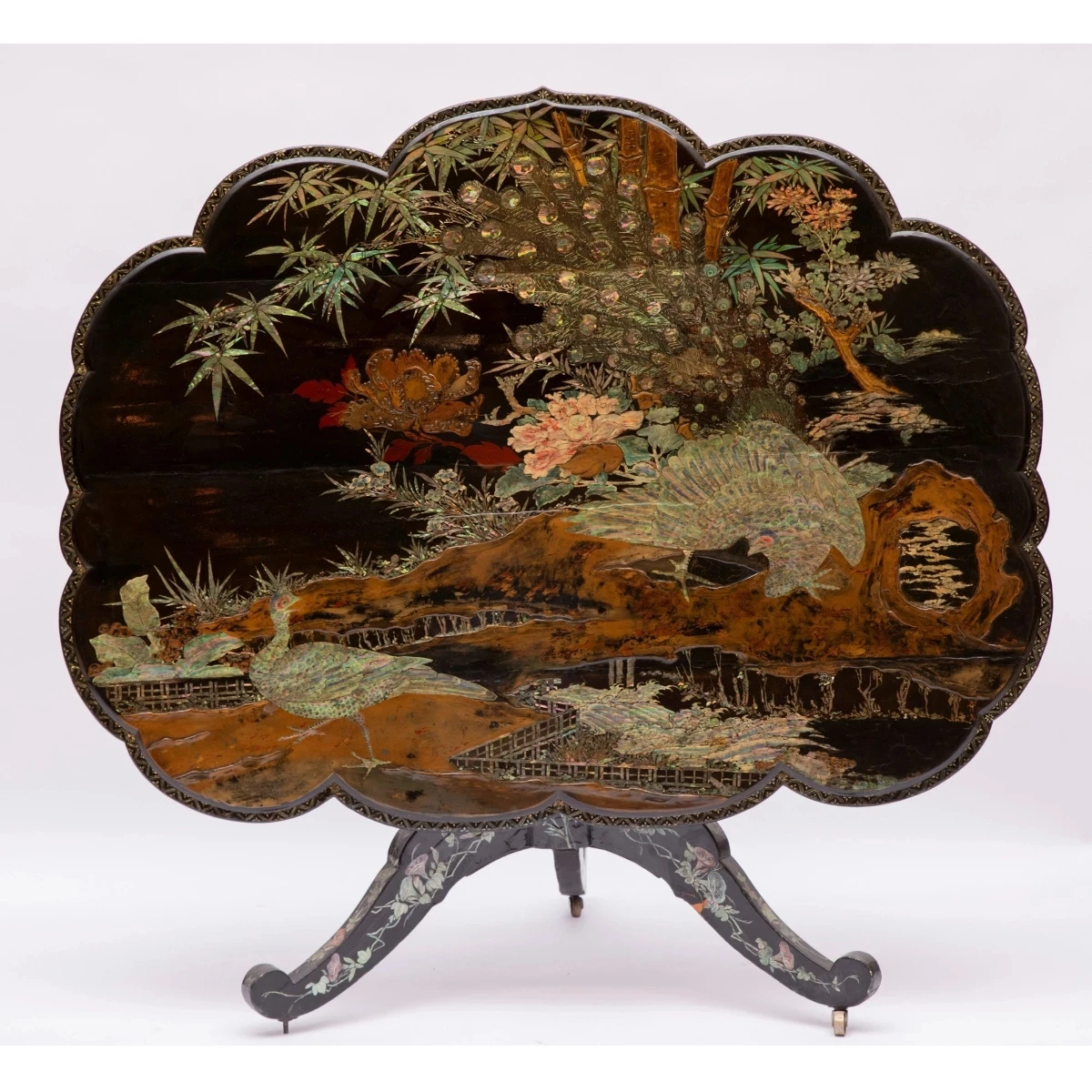 19th Century Japanned Lacquer Table