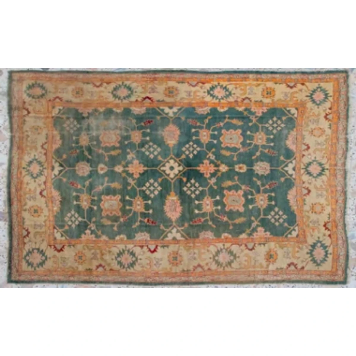 Carpet, knotted woollen pile on woollen warp  and weft