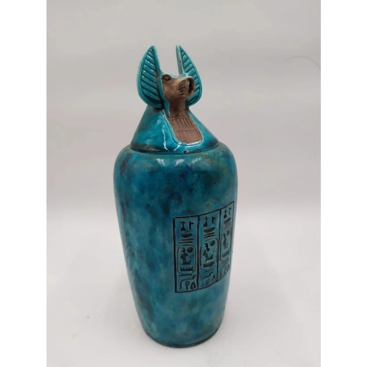 Set of 4 Contemporary Pharaonic Ceramic Urnes