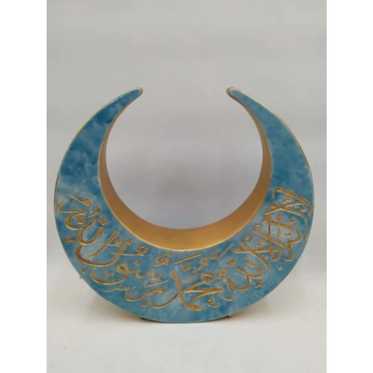 Ceramic partly gilded Crescent
